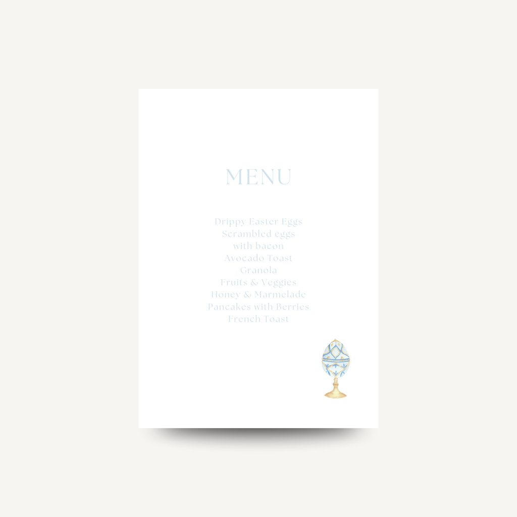 Decorative Easter Egg Menu (Pack of 10)