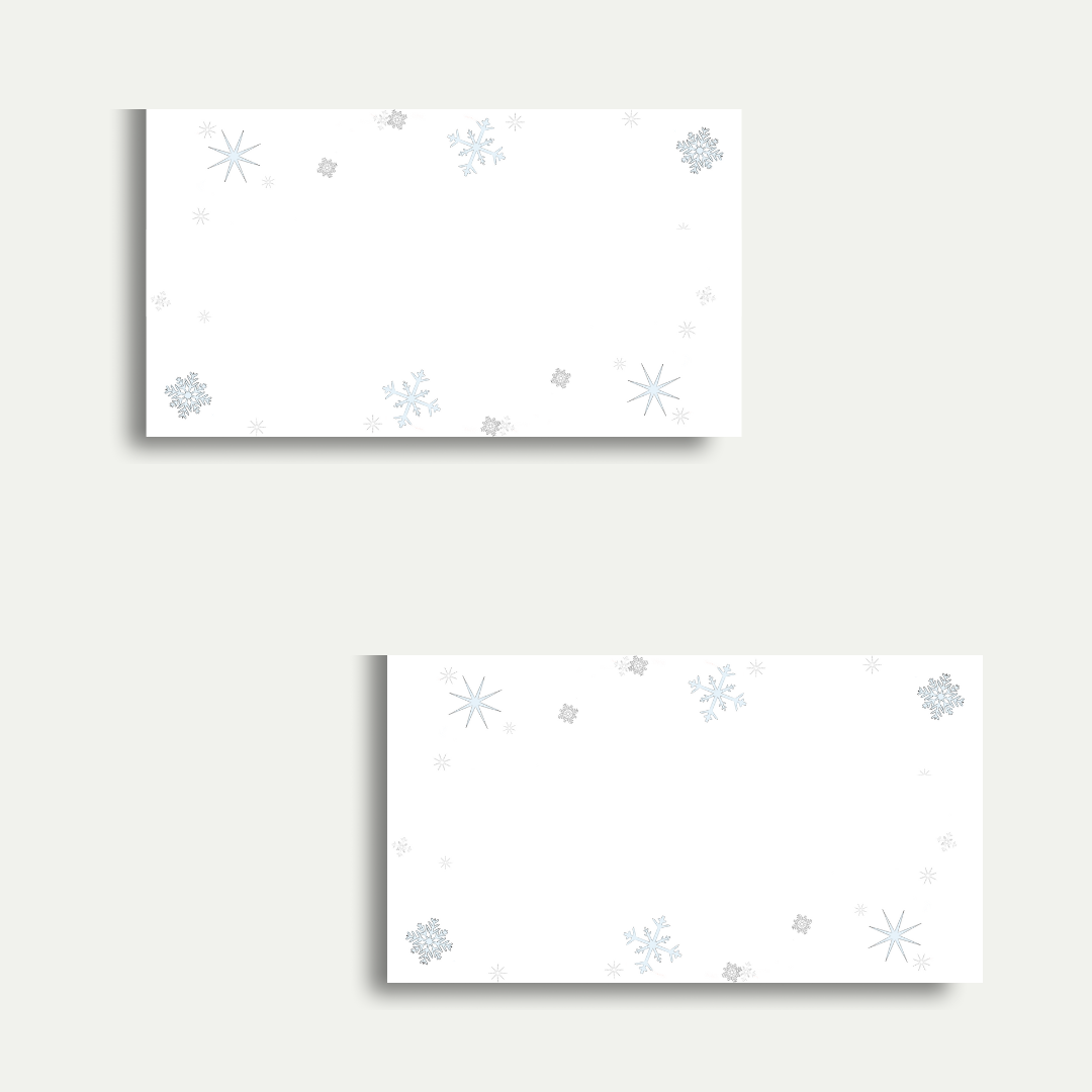 Snowflake Place Cards - Set of 10