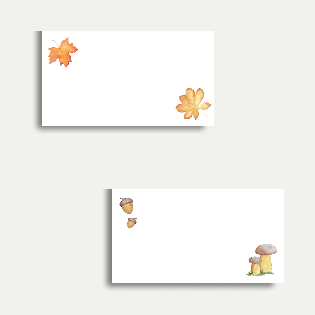 Autumn Place Cards - Set of 10