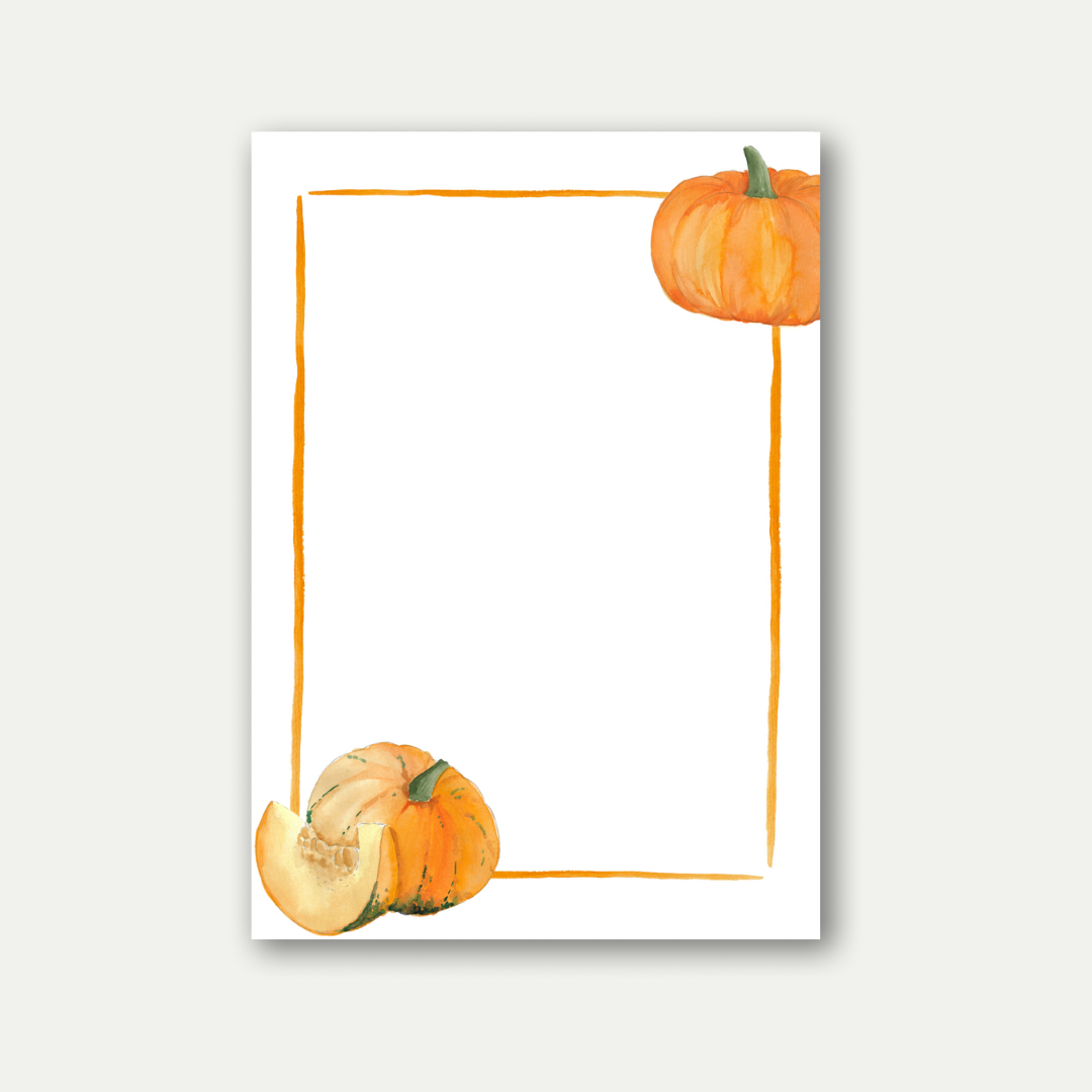 Pumpkin Party Stationery Cards - Set of 10