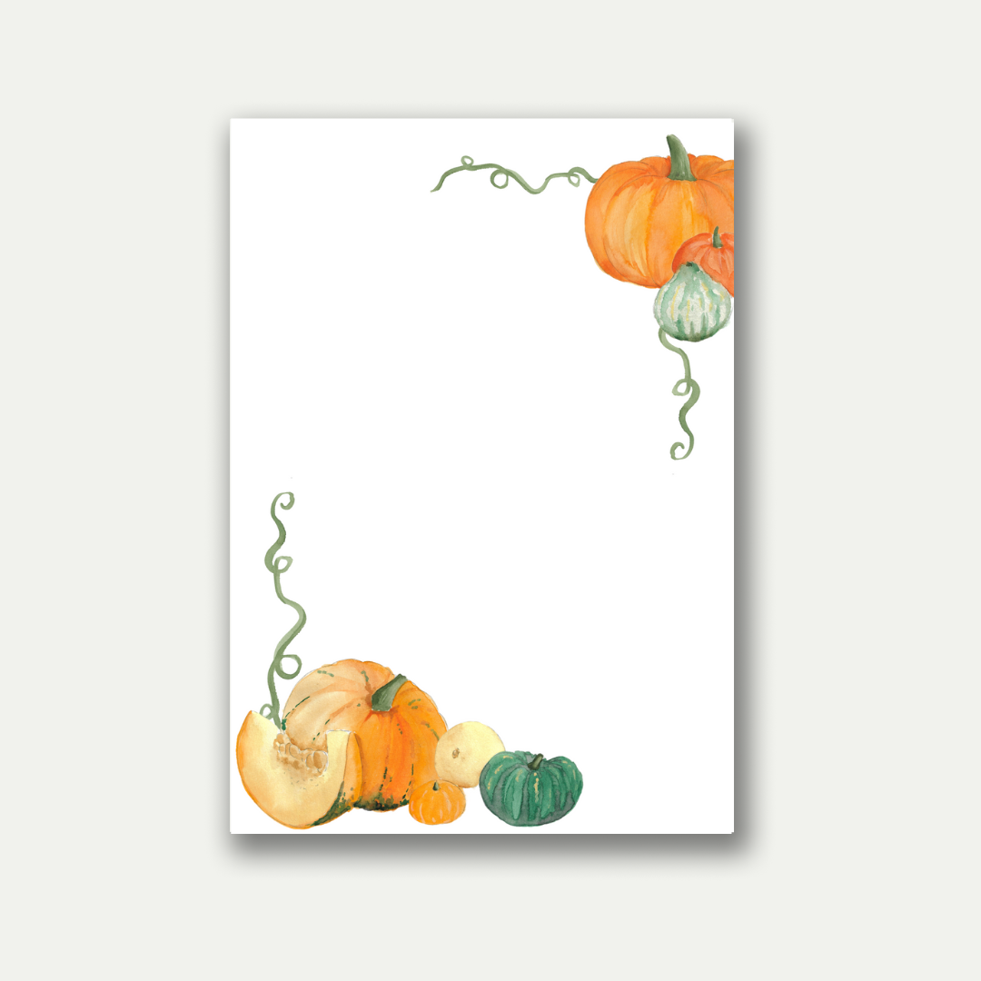 Pumpkin Patch Stationery Cards - Set of 10