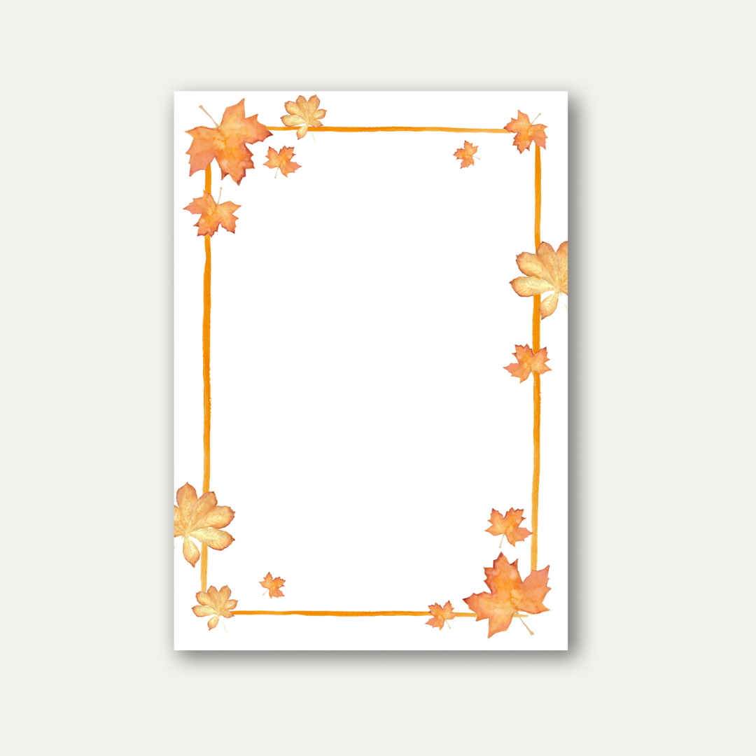 Autumn Leaves Stationery Cards - Set of 10