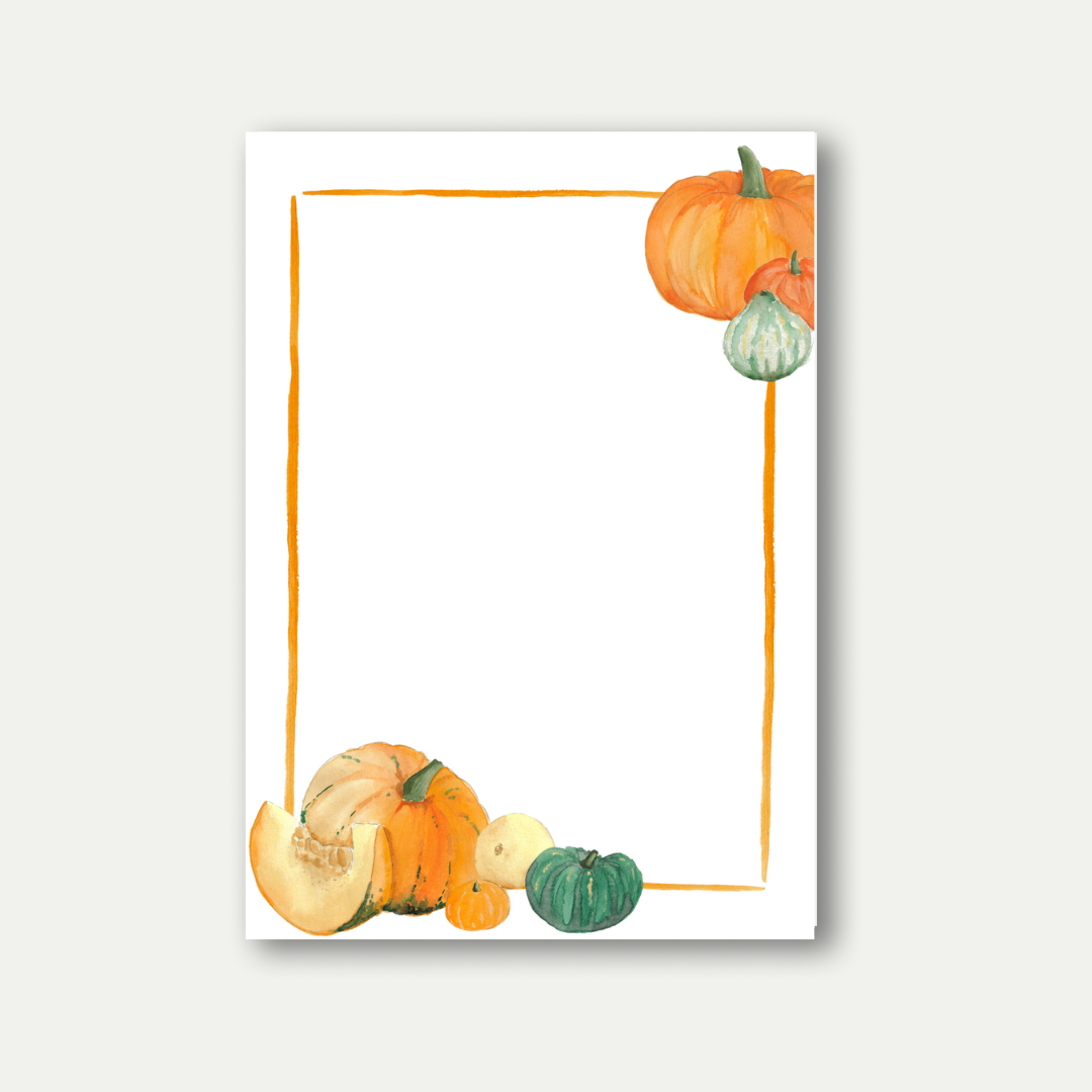 Pumpkin Party Stationery Cards - Set of 10