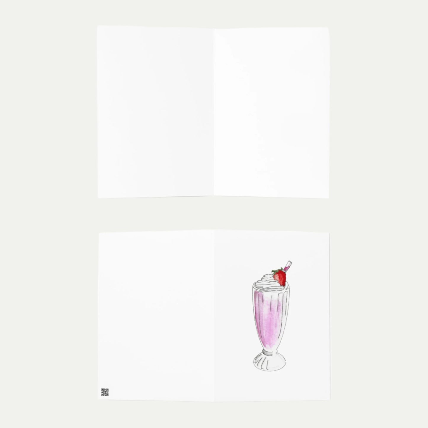 Strawberry Milkshake Greeting Card