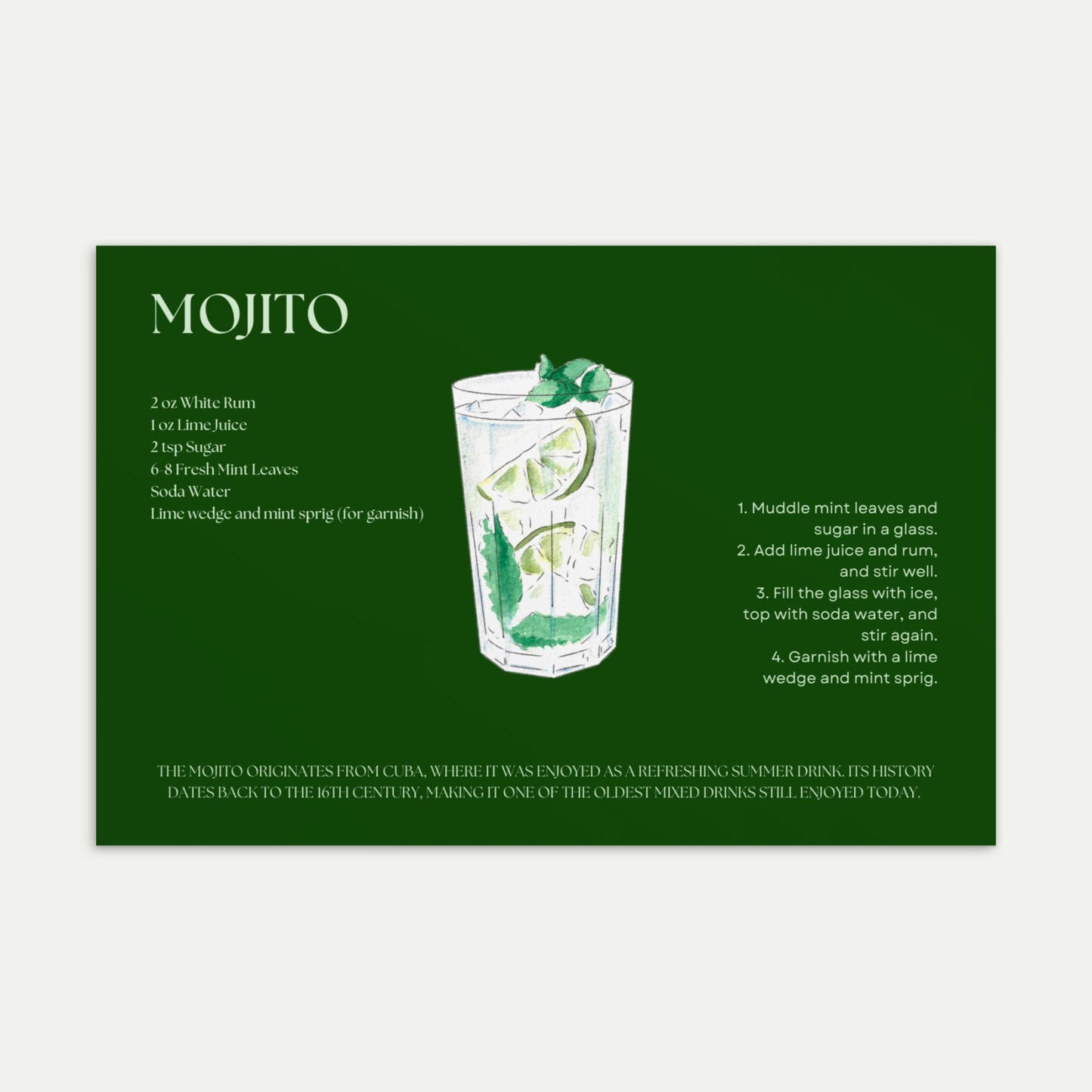 Mojito Postcard