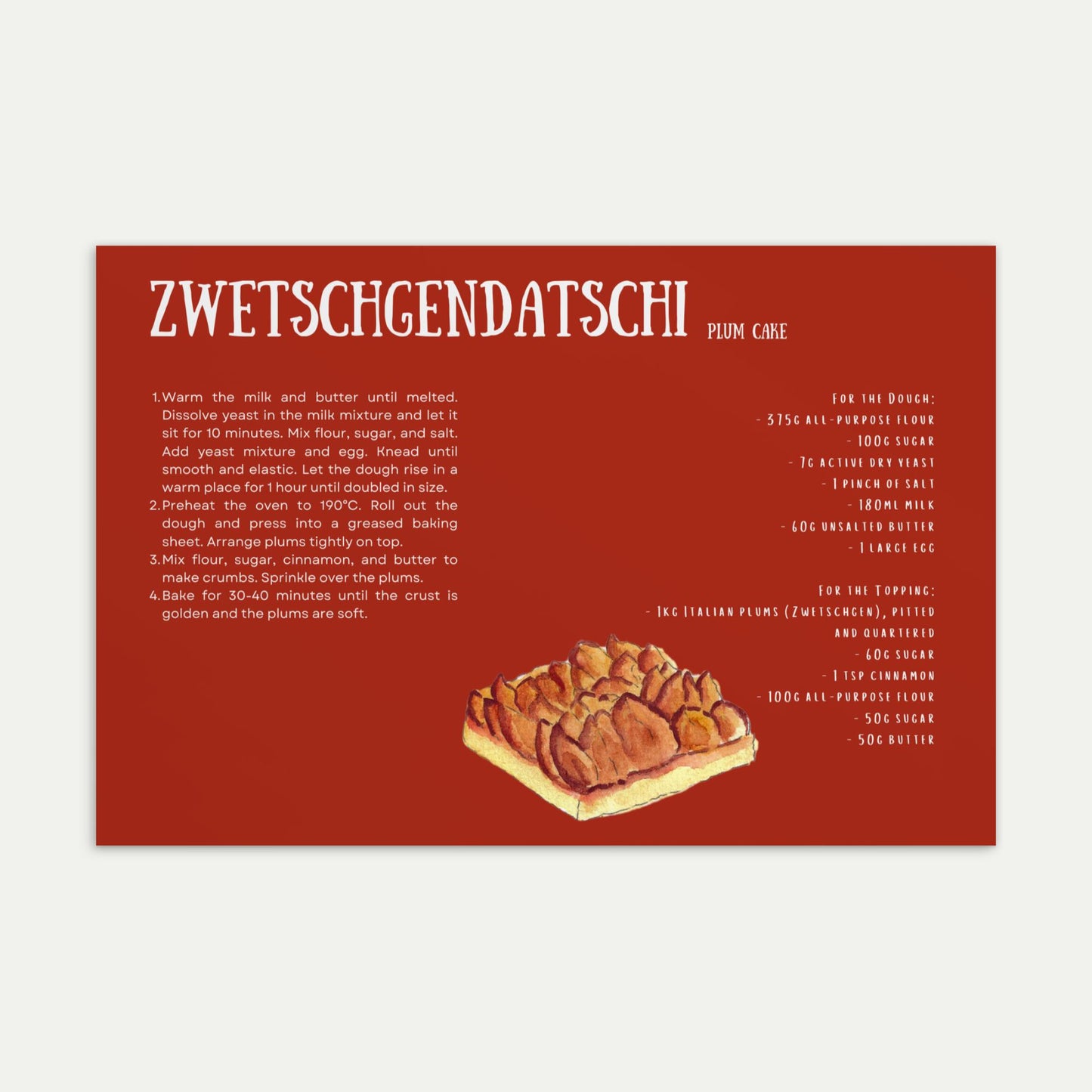 Zwetschgendatschi Postcard